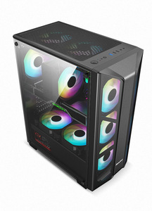 Custom Mid Tower RGB EATX ITX ATX Carcasa de ordenador Nuevo estilo gabinete de <span class=keywords><strong>PC</strong></span> Fuente de alimentación superior <span class=keywords><strong>gamin</strong></span> con ventilador RGB fundas de ordenador de juegos - Product Image 2