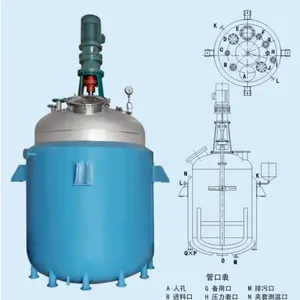 Precio del reactor de mezcla química del tanque agitado continuo de alta presión industrial para la línea de zapatos adhesivos injertados/de neopreno