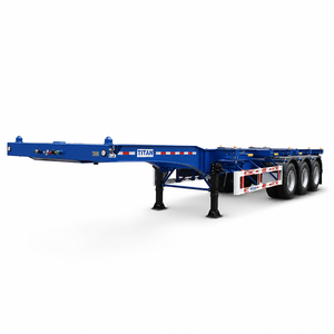 Semirremolque Esqueleto de 2/3/4 Ejes <span class=keywords><strong>para</strong></span> Contenedores de 20/40/45 Pies, Carga Útil de 40/60/80 Toneladas, Múltiples Ejes/Color/Tamaño Opcionales - Product Image 1