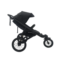 Poussette pliable pour bébé avec suspension double indépendante, pneus pneumatiques, capacité de charge de 20 kg