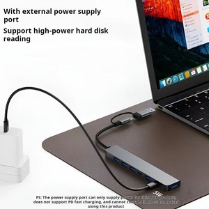 Multi-port USB Hub 3.0 5W PD to Usb Adapter Laptop Docking Station with Card Reader 8 in 1 Usb c Hub Splitter - Product Image 3