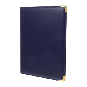 Plain Pu Leather Diploma Cover Holder,Leather Certificate Holder Green,Black Leather <b>Folder</b> for Certificates - Product Image 1