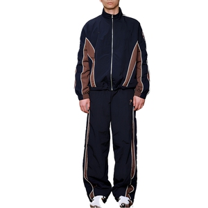 Custom Nylon Windbreaker Tracksuit Men <b>Zip</b> <b>Up</b> <b>Jacket</b> & Pants Set Waterproof Lightweight Breathable Outdoor Sportswear OEM - Product Image 1