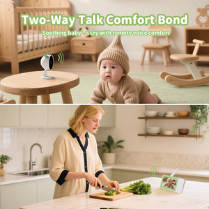 Monitor para bebés de 2MP, pantalla de 4,3 pulgadas, conversación bidireccional, visión nocturna, detección de ruido, recordatorio de alimentación, transmisión inalámbrica de 2,4 GHz - Product Image 5