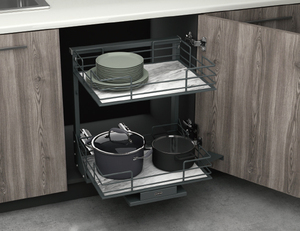 High-Quality Storage Building Hardware <b>Drawer</b> Pull Out <b>Sliding</b> Kitchen Basket <b>Drawer</b> Organizer Bottom Clip-On Basket - Product Image 1