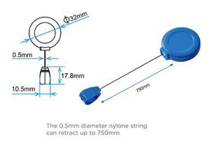 Porte-badge rétractable multicolore en ABS, porte-carte d'identité, clip yoyo, sangle en vinyle, cordon en polyester de 60 cm, options de logo personnalisé, utilisation pour les événements - Product Image 6