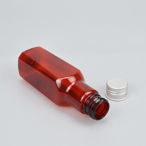 Pet Square <b>Bottle</b> 100Ml <b>Light</b> Proof Screw Cap <b>For</b> Medicine Packaging - Product Image 3