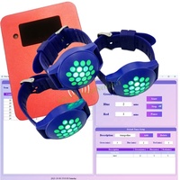 Gelang getar pergelangan tangan timer gelang pengingat waktu gesper jam lampu diaktifkan RGB bergetar atau gelang Lampu untuk tempat bermain