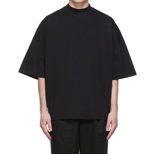 New Fashion Mock Neck Plain Blank T Shirts Men's <b>Drop</b> Shoulder Plus Size Tshirt Wholesale 100 Cotton Oversize <b>Box</b> Tee Shirt Men - Product Image 1