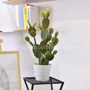Tanaman pot buatan kaktus, hiasan rumah dan kantor, tanaman dalam pot buatan pir berduri, kaktus palsu mirip asli - Product Image 3
