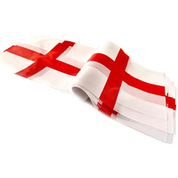 Bannière personnalisée en polyester 14x21cm pour tous les pays, drapeaux en guirlande d'Angleterre imprimés