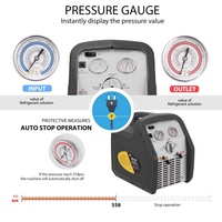 Máquina de Recuperación de Refrigerante de Doble Cilindro para Aire Acondicionado HVAC con Motor de Cobre 110-240V para R32/R410A/R134a/1234YF