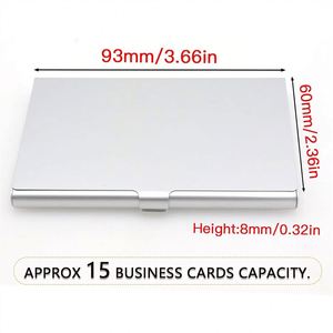 New Business <b>Card</b> <b>Holder</b> Custom Logo <b>Metal</b> Aluminum Alloy Box Laser Engraving Promotional Gift - Product Image 4