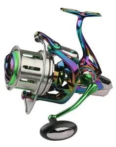 NEW Lure Fishing Reel Spinning Bán Buôn Dài Surf 18 + 1BB 4.8:1 Thép Không Gỉ CC8000/CC10000/CC12000 Đầy Màu Sắc