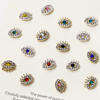 Nouveaux charms 3D pour ongles 2024, yeux glamour, résine métallique, accessoires créatifs pour ongles tendance européenne et américaine