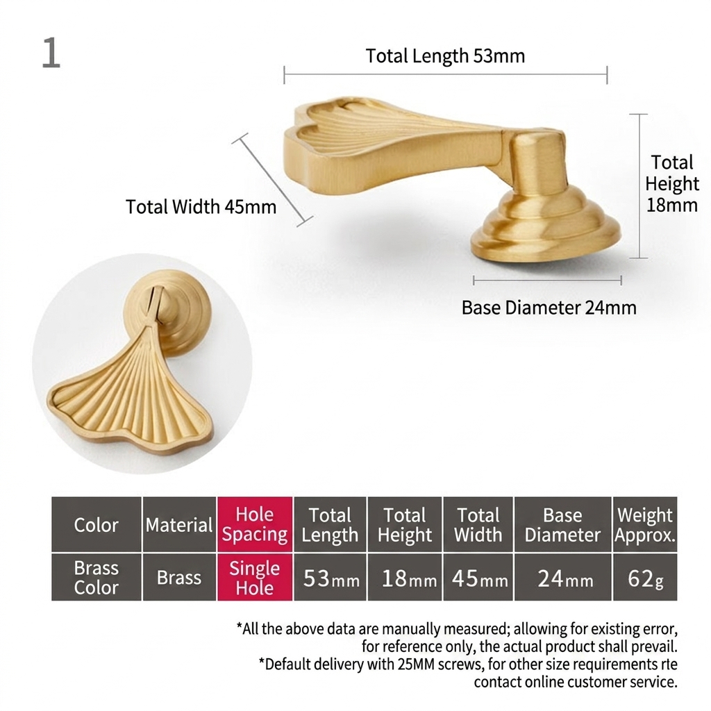 Copper color - total length 53mm