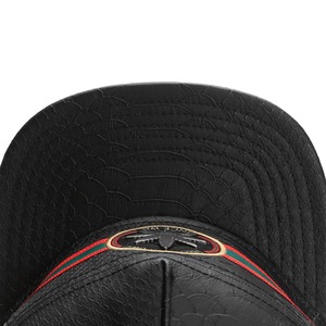 Casquette de baseball personnalisée 6 panneaux en cuir Snapback pour hommes en tôle avec logo de rue Hip Hop imperméable en gros pour le camping sportif - Product Image 4