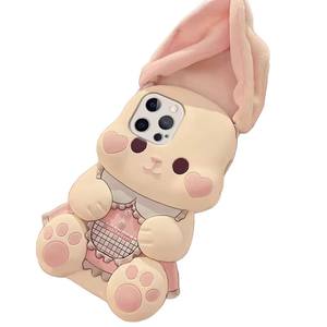 Funda para Teléfono Móvil con Orejas de Conejo de Peluche y Cordón para iPhone 17 Pro Max, Serie Completa - Product Image 5