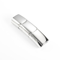 Fermoir de bracelet en acier inoxydable brillant/mat de haute qualité 12x6mm 10*5mm, fermoir en acier inoxydable argenté pour la fabrication de bijoux