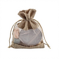 Sacs en organza et toile de jute avec cordon de serrage pour cadeaux de mariage, faveurs de fête, cosmétiques, friandises, pochettes en maille, bonbons