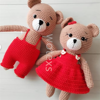Conception personnalisée poupée ours au crochet animaux au crochet jouets à vendre tricoté jouet personnalisé coton ours en peluche
