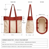 Sac de plage en toile de coton durable, motif lettres, grand format, avec poignée pliable et longue bandoulière, idéal pour les vacances, les week-ends ou comme cadeau