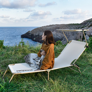 HISPEED <span class=keywords><strong>Lit</strong></span> de camping pliant simple en métal <span class=keywords><strong>Lit</strong></span> de couchage extérieur de luxe portable pour adultes sur la plage ou au camp Article en vente - Product Image 2