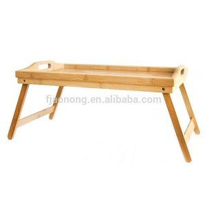 Folding <strong>Table</strong> <strong>Bed</strong> Desk Bamboo Notebook Computer <strong>Table</strong> Moveable Solid Wood Thickened <strong>Table</strong> - Product Image 6