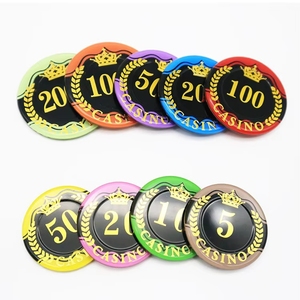 Set <span class=keywords><strong>di</strong></span> Fiches da Poker <span class=keywords><strong>di</strong></span> Alta Qualità, Forme Rotonde e Quadrate, Stampa a Colori, Gettoni da Casinò Personalizzati, Stampa in Oro su Acrilico - Product Image 3