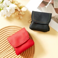 Dompet Wanita Kulit OEM FSW482, Dompet Wanita dengan Kantong Koin, Harga Murah, Dompet Lipat Tiga, Gantungan Kunci Kulit, Fashion Pendek