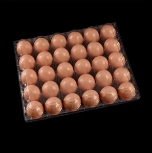 מפעל מותאם אישית 12 רשת ביצים מגש שטוחים PET שלפוחית מזון תיבת אריזת מזון מגשי ביצים מפלסטיק עבור 30 ביצים - Product Image 5