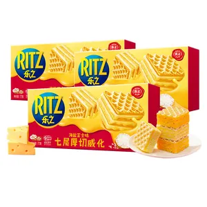Ritzs Wafer Biscuits Seven-layer Thick-cut Sea Salt Cheese Biscuit Sweet Crispy Creamy Filled Sandwich Biscuit And Cookies