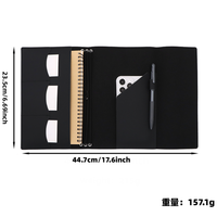 Carpeta de Almacenamiento para Cuadernos A5 de Tres Plegaduras, Estilo Retro, Funda para Hojas Sueltas, Cubierta para Diario de Viajero, Accesorios de Escritura para Oficina, Venta al Por Mayor
