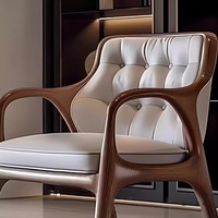 Moderner Nordamerikanischer Schwarznuss-Massivholz-Einzelsessel mit Armlehnen im Italienischen Designer-Stil Esszimmer- und Freizeitmöbel