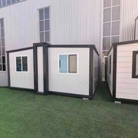 Casa Contenedor de Diseño Moderno con Estructura de Acero Prefabricada y Pared Exterior de Metal Corrugado para Vivienda y Oficina
