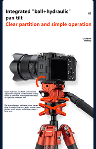 Trípode de Viaje de Fibra de Carbono <span class=keywords><strong>Fotopro</strong></span> X-Airfly FALCAM F38, Trípode de Liberación Rápida con Tornillo Extensible de 1/4, Trípode de 1.6M con Rótula de 1/4 - Product Image 5