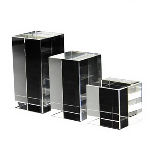Wholesale Top Grade Transparent Clear <strong>Paperweight</strong> K9 Crystal Cube Blank Crystal for Engraving - Product Image 1
