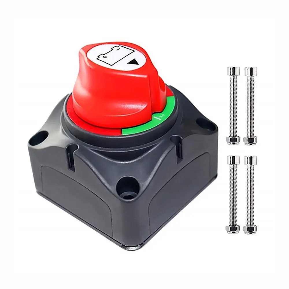 Battery Switch 12-48V Waterproof Heavy Duty Battery Power Cut Master Switch Disconnect Isolator for Car Vehicle RV