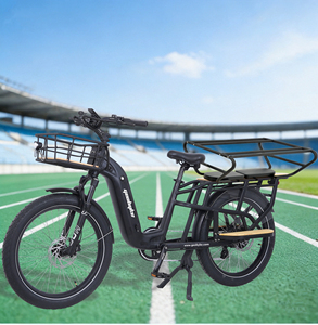 Vélo cargo électrique 48V 250W en aluminium 24 pouces, batterie lithium 48V 15AH, longue autonomie, pneus anti-crevaison, ligne réfléchissante, 7 vitesses - Product Image 3