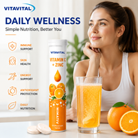 Comprimés effervescents de vitamine 1000 mg : Renforce l'immunité et la résistance, supplément vitaminique à haute teneur, saveurs personnalisées et disponibles