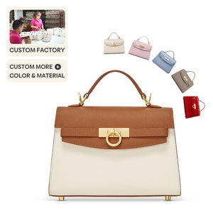 Borse a Mano da Donna Personalizzate di Nuova Tendenza a Colori a Contrasto, Borse all'Ingrosso con Patta in Pelle PU, Borse da Donna Vegane dal Design alla Moda - Product Image 1