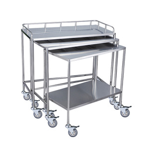 Carrito de Instrumentos Quirúrgicos de Acero Inoxidable Antares, 80x43cm, 90x48cm, 100x53cm, 2 Niveles, Uso Hospitalario - Product Image 2