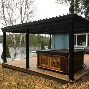 Taisheng automatic outdoor gazebo modern aluminium louvre roof bioclimatic pergola for sunshade