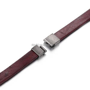 Boucle de bracelet en cuir avec fermoir magnétique en acier inoxydable antique personnalisé pour accessoires de bijoux DIY, trou de 10x3mm, couleur lividité - Product Image 2