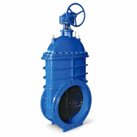 Vanne à opercule en fonte ductile à tige non montante, avec boîte de vitesses et moteur, à brides, PN16, DN400 à DN1200