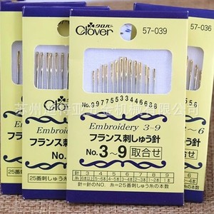 เข็มปักผ้าโคลเวอร์เบอร์ 3 9 เข็มเย็บมือแบบคละสี ผลิตในญี่ปุ่น - Product Image 1