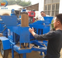 Machine de fabrication de blocs de pavé en argile M7M1 à moteur diesel à bas prix avec PLC et engrenages pour la production de briques