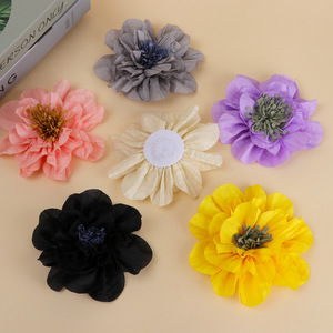 Artificial Daisy <b>Flower</b> Headpiece Silk Fabric DIY <b>Corsage</b> Wedding Hair Accessory Cloth Hand Knitted 0317 - Product Image 5