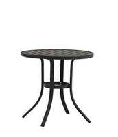 Table à manger ronde d'extérieur moderne en plastique dessus en bois imperméable durable écologique patio jardin cuisine meubles élégants