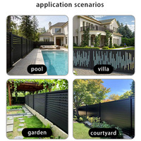 Panneau de clôture de jardin en aluminium au design moderne personnalisé GS avec bordure décorative en treillis pour parterre de fleurs et pelouse